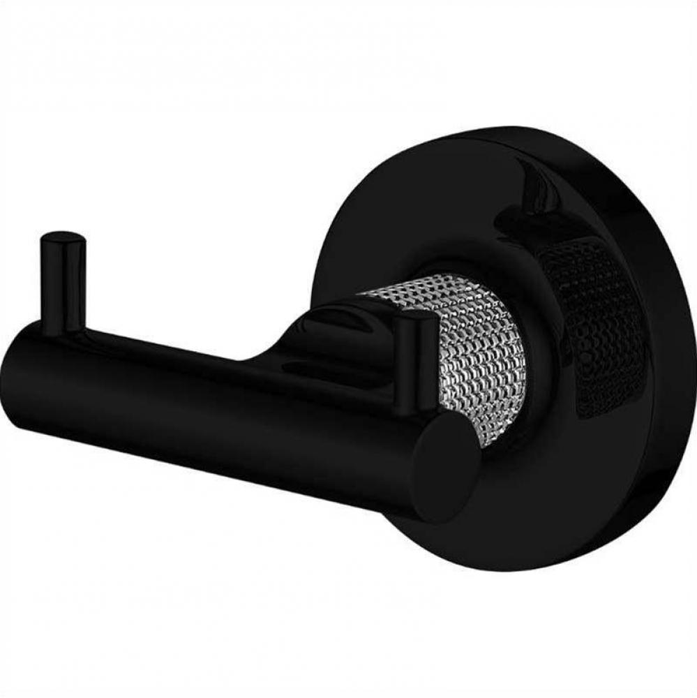 Blaze Double Towel Hook - Chrome/Matte Black