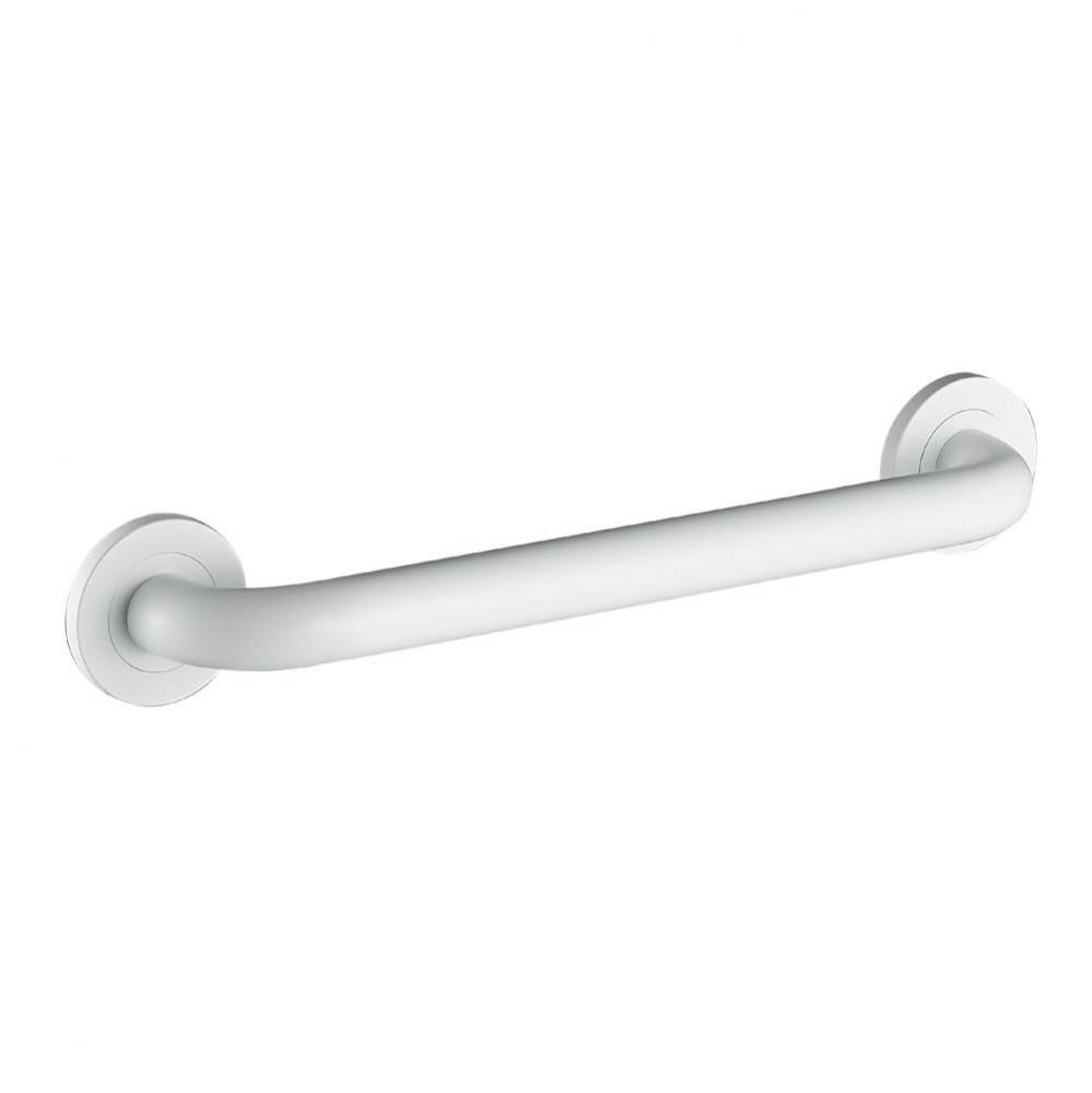 18'' Round Grab Bar - Matte White