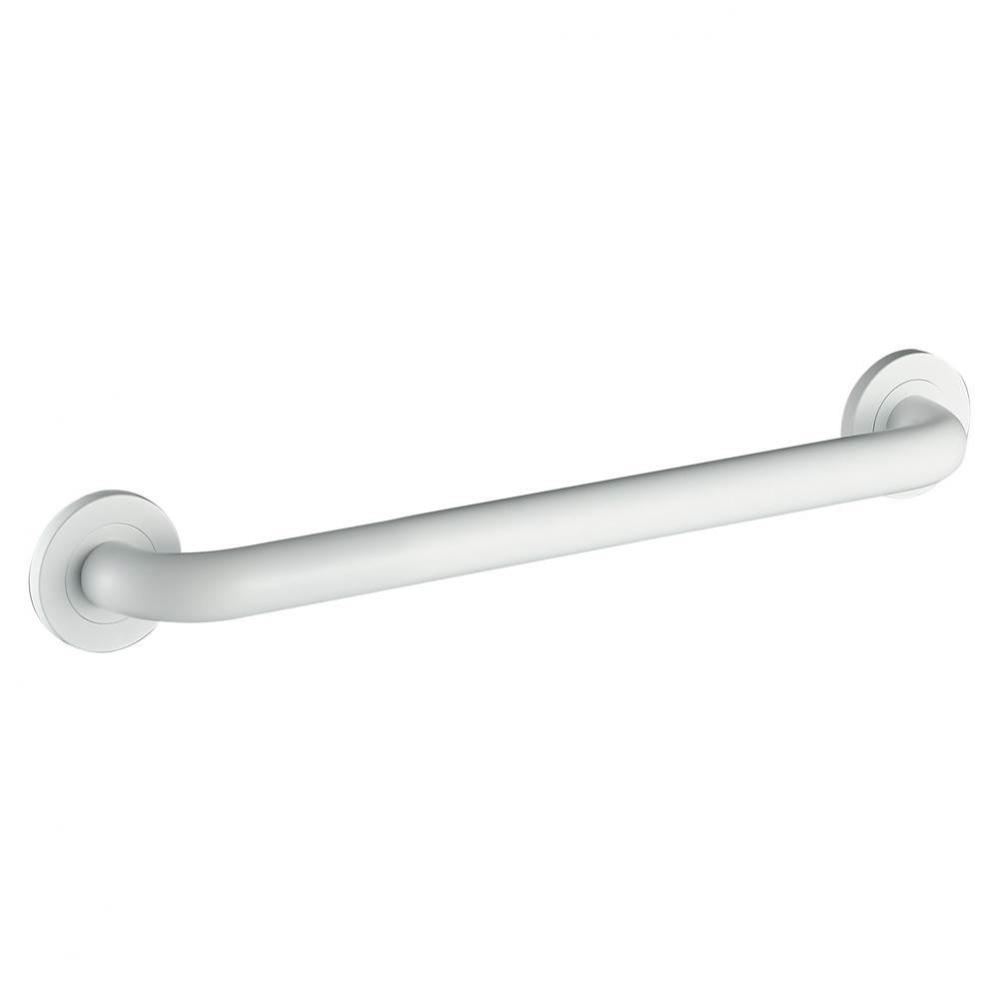 24'' Round Grab Bar - Matte White