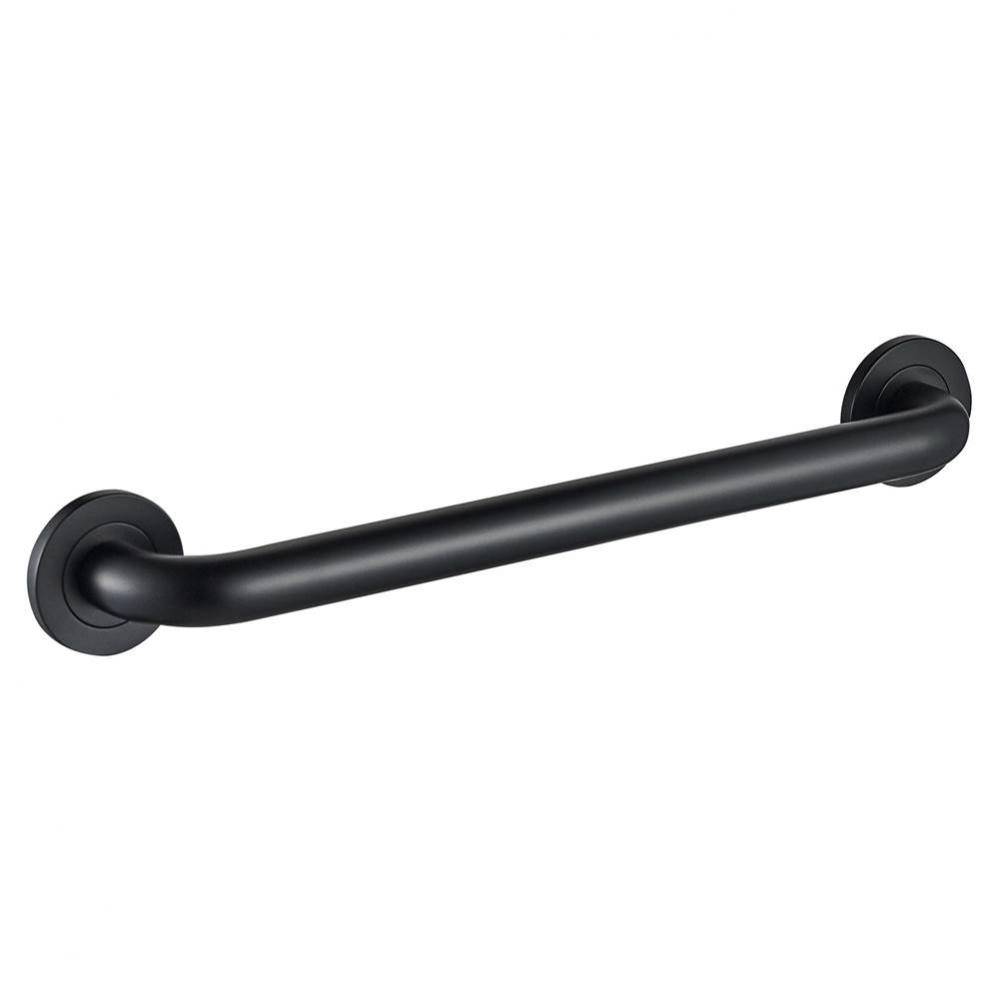 24'' Round Grab Bar - Matte Black