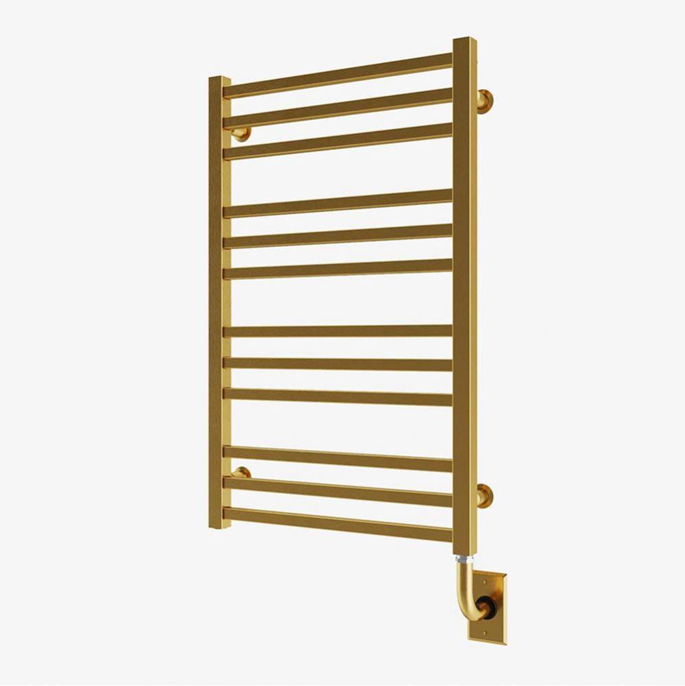 19.5''x31'' Avento Electric Hardwired Towel Warmer - PVD Brushed Gold