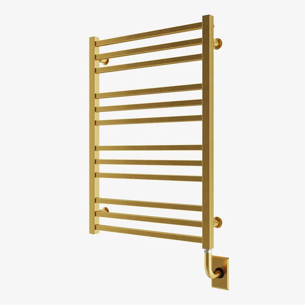 23.5''x31'' Avento Electric Hardwired Towel Warmer - PVD Brushed Gold