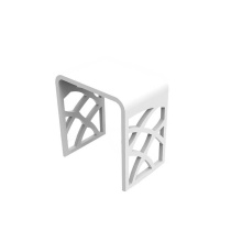 ICO Bath V9621 - Shower Stool With Designer Cutouts - Matte White