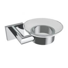 ICO Bath V62523 - Crater Glass Soap Dish - Chrome