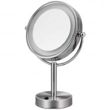 ICO Bath V9014 - 8.5'' Double Sided Lighted Free-Standing Mirror - Brushed Nickel