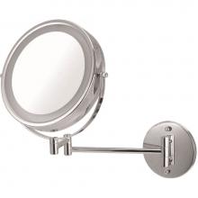 ICO Bath V9054 - 8.5'' Double Sided Lighted Wall-Mounted Mirror - Brushed Nickel