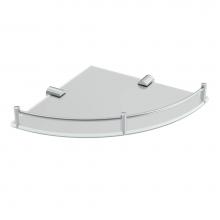 ICO Bath V92433 - Glass Corner Shelf - Chrome