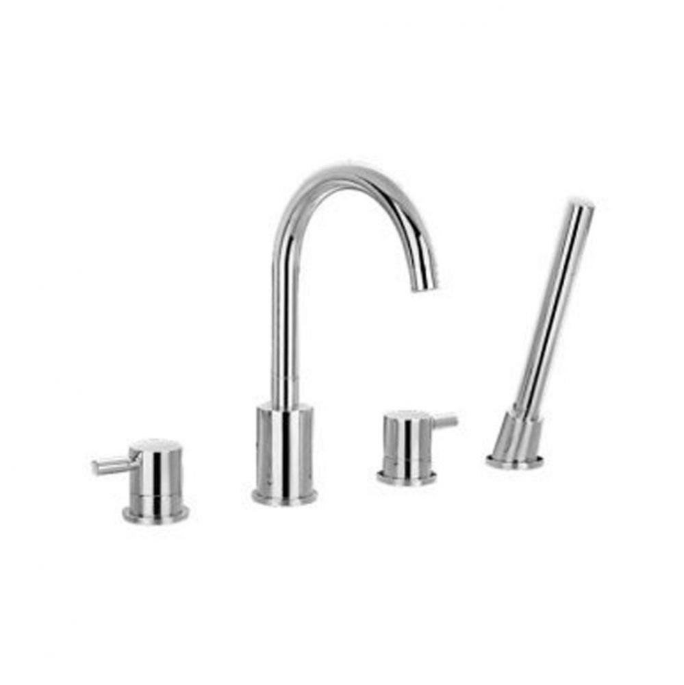 4 Hole Deck Mounted Roman Tub Faucet With Hand Shower