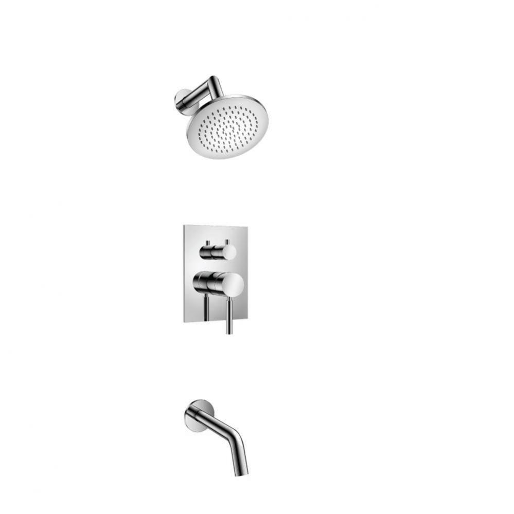 Two Output Shower Set With Shower Head And Tub Spout