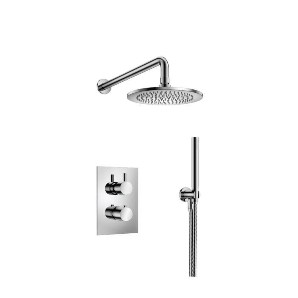 Two Output Shower Set With Shower Head And Hand Held