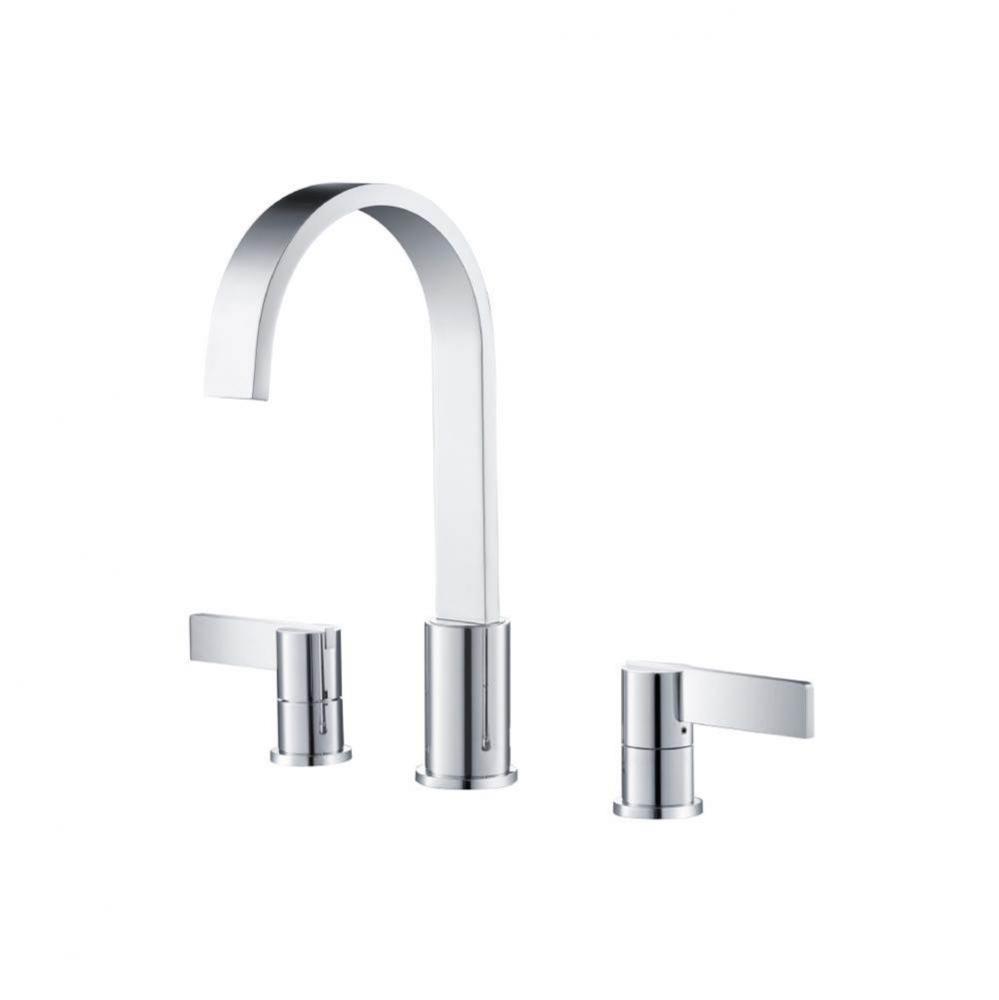 Three Hole 8'' Widespread Two Handle Bathroom Faucet