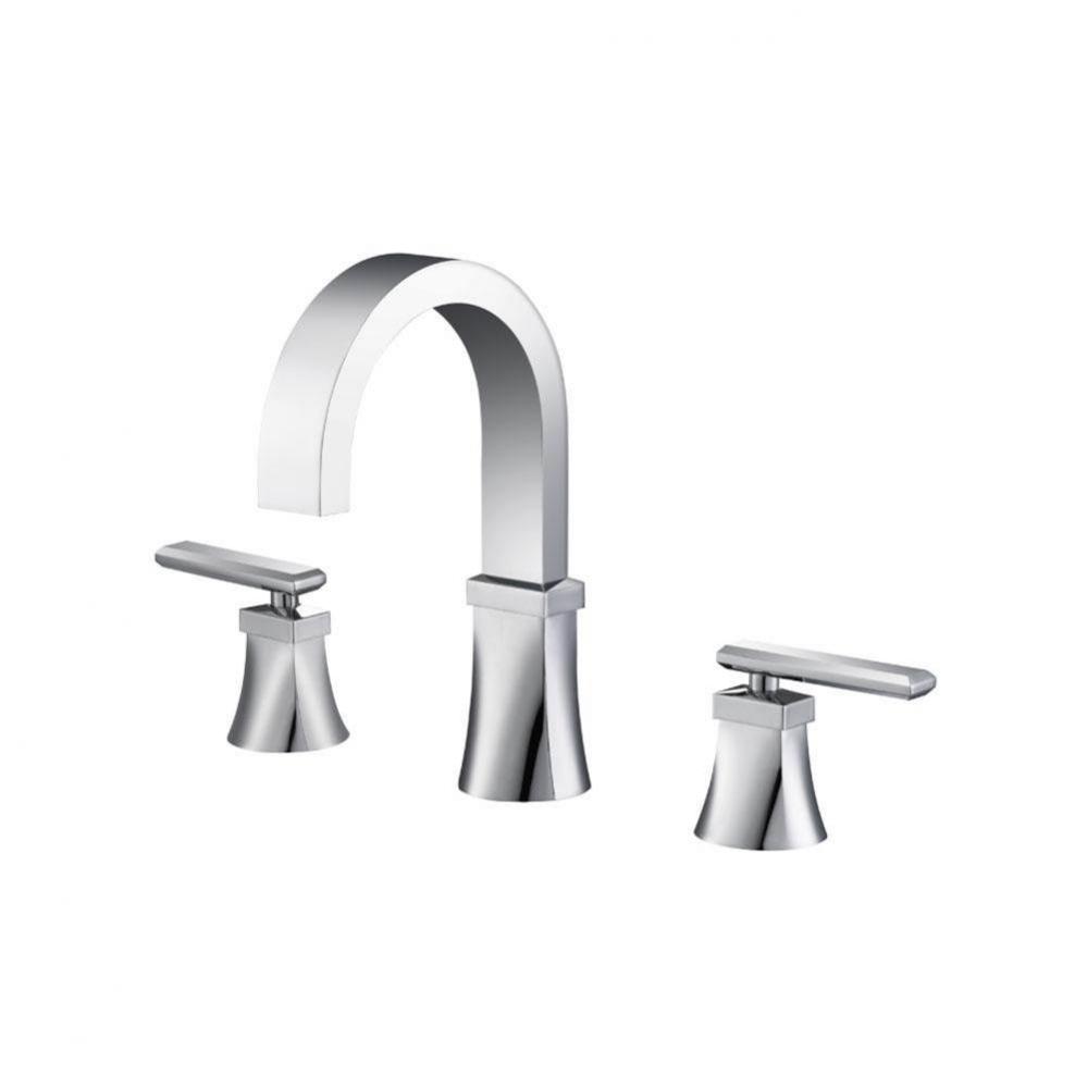 Three Hole 8'' Widespread Two Handle Bathroom Faucet