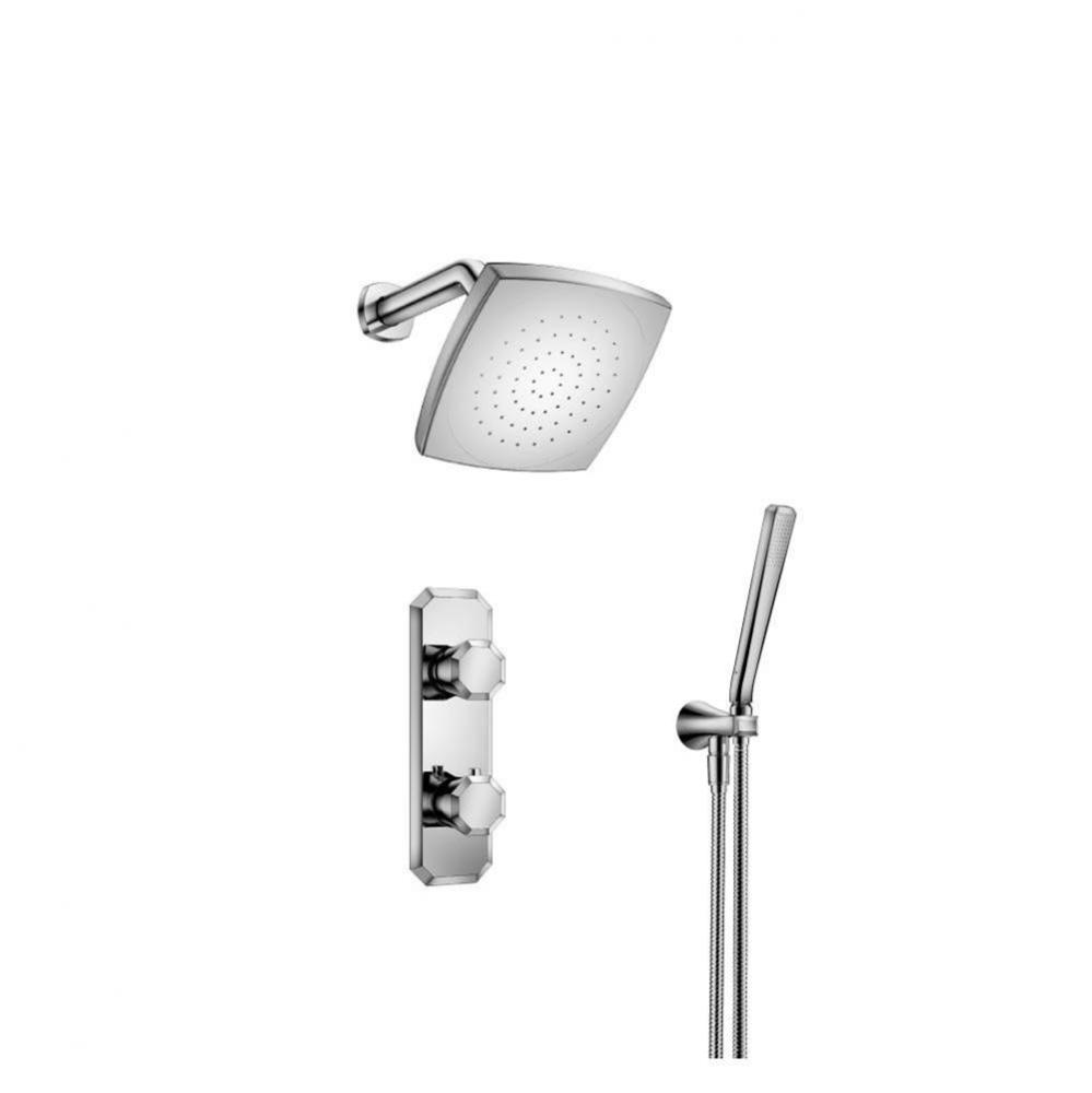 Two Output Shower Set With Shower Head And Hand Held