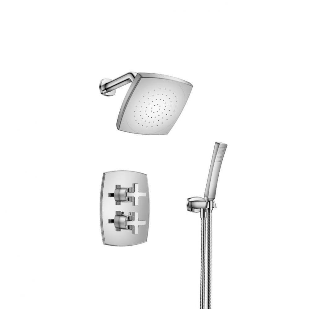 Two Output Shower Set With Shower Head And Hand Held