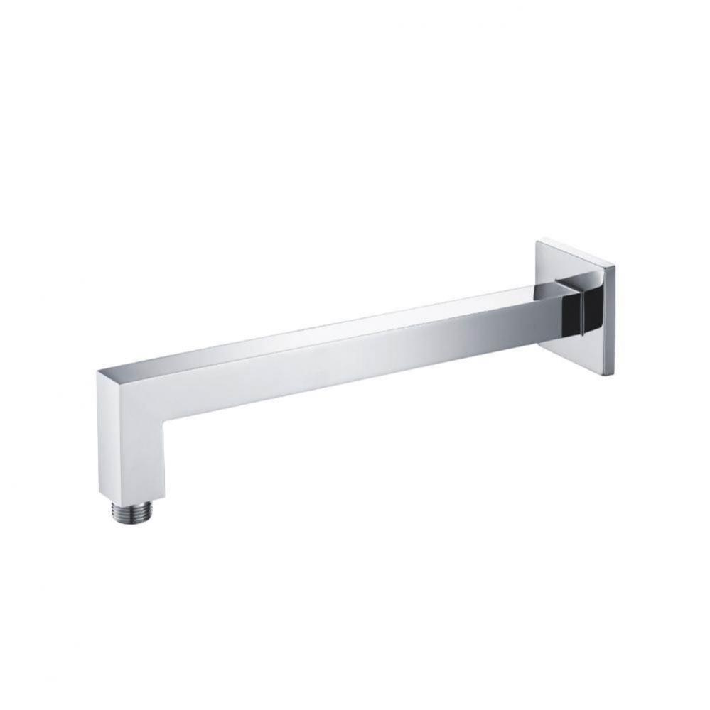 Wall Mount Square Shower Arm - 12'' (300mm) - With Flange