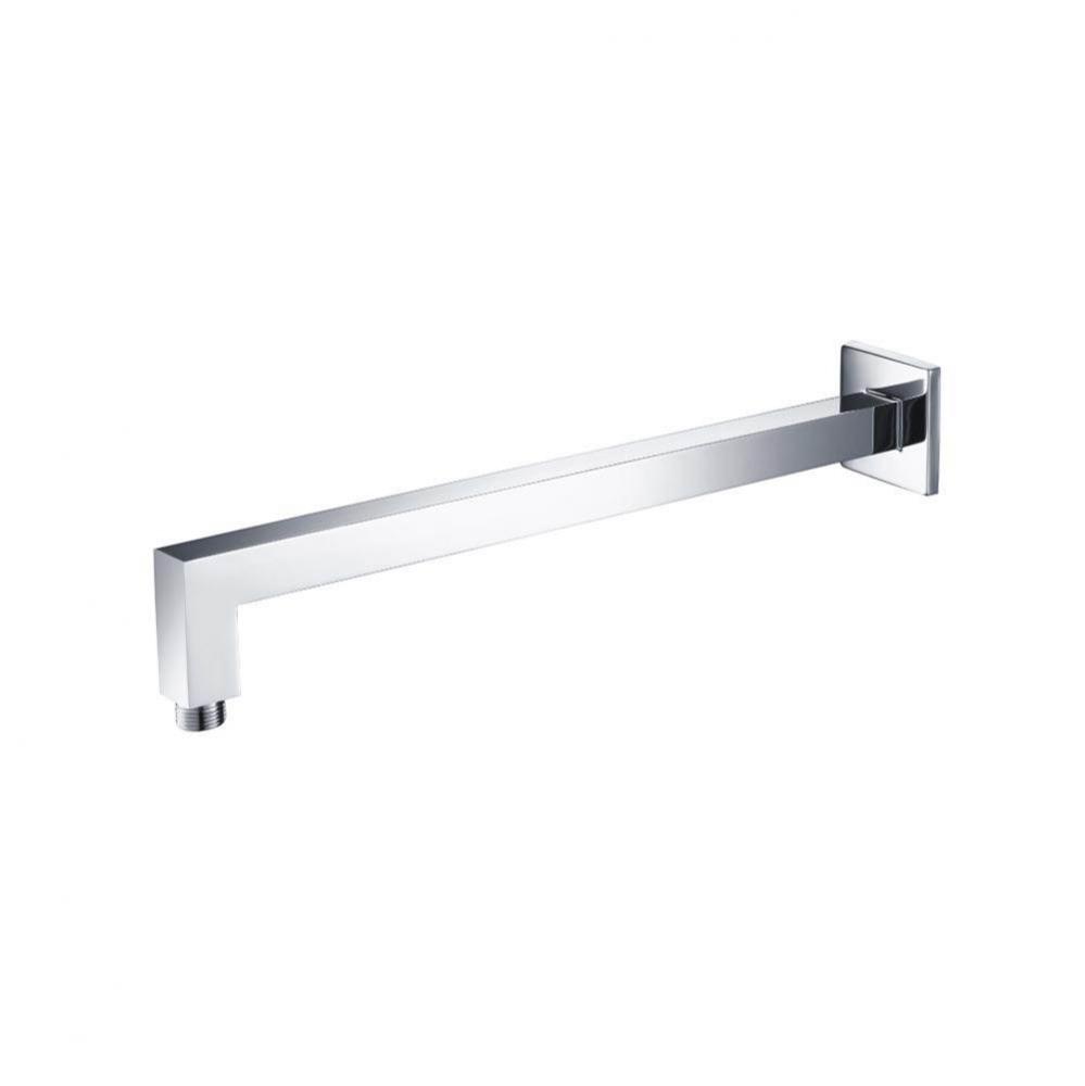 Wall Mount Square Shower Arm - 16'' (400mm) - With Flange