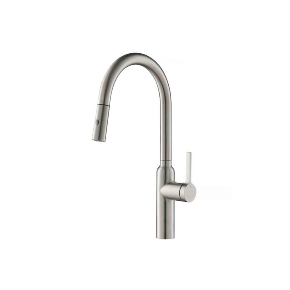 Dual Spray Stainless Steel Kitchen Faucet With Pull Out