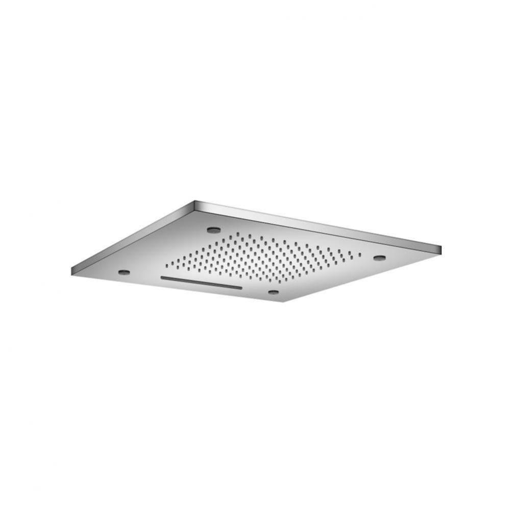 20'' Stainless Steel Flush Mount Rainhead With Cascade Waterfall & Mist Flow