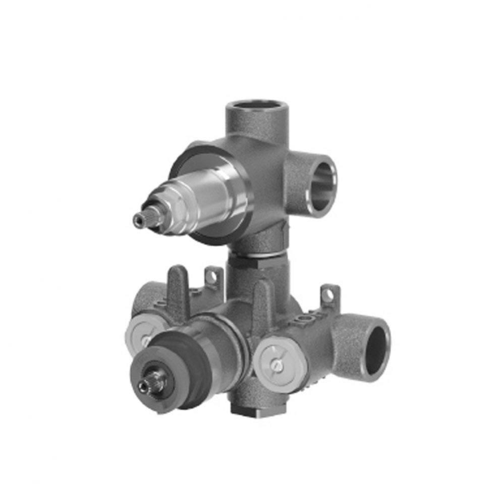 3/4'' Thermostatic Valve With 3-Way Diverter & Integrated Volume Control