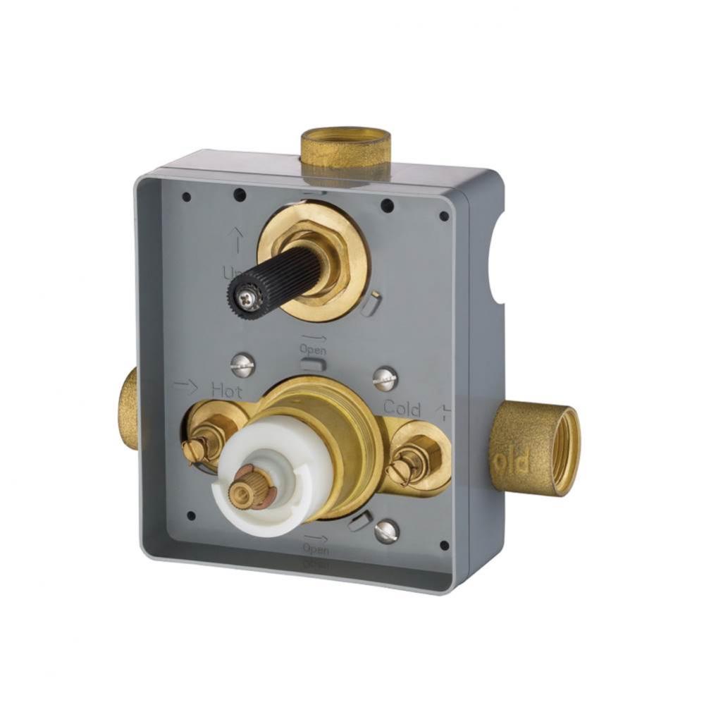 3/4'' Thermostatic Valve With 2-Way Diverter & Integrated Volume Control