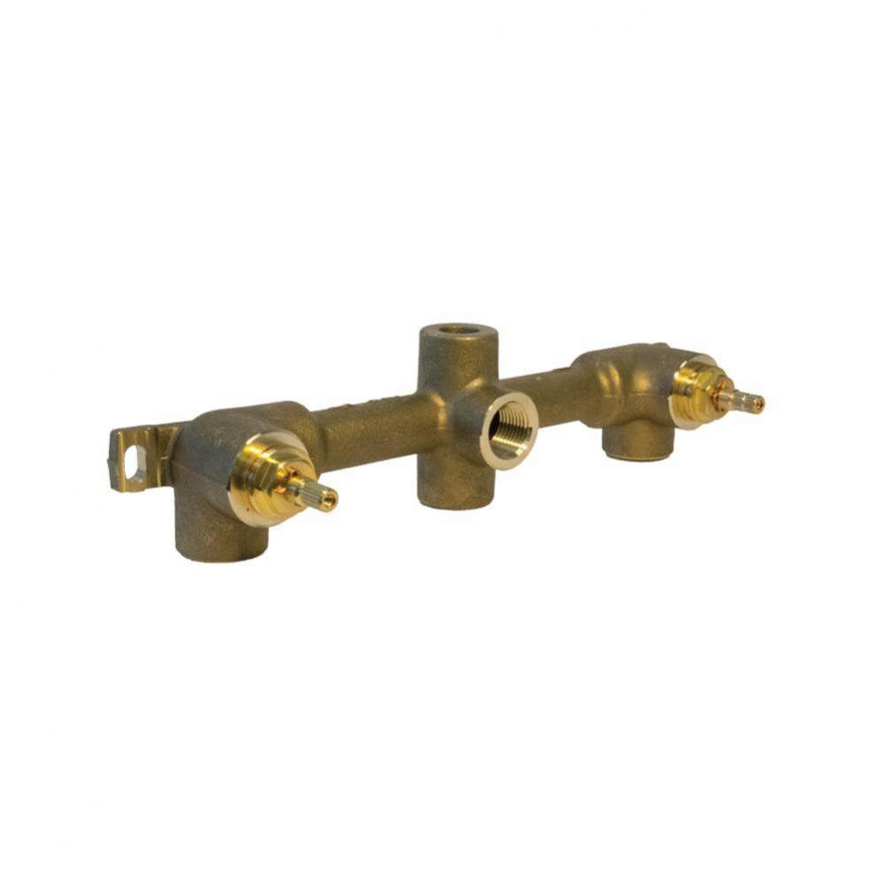 1/2'' Wall Mount Two Handle Valve