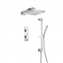 Isenberg 196.7350CP - Two Output Shower Set With Shower Head, Hand Held And Slide Bar