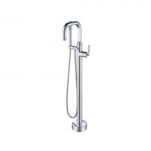 Isenberg 250.1170CP - Freestanding Floor Mount Bathtub / Tub Filler With Hand Shower