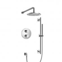 Isenberg 250.7100CP - Two Output Shower Set With Shower Head, Hand Held And Slide Bar