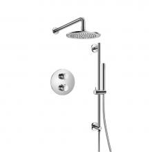 Isenberg 250.7125CP - Two Output Shower Set With Shower Head, Hand Held And Slide Bar