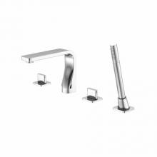 Isenberg 260.2400CP - 4 Hole Deck Mounted Roman Tub Faucet With Hand Shower