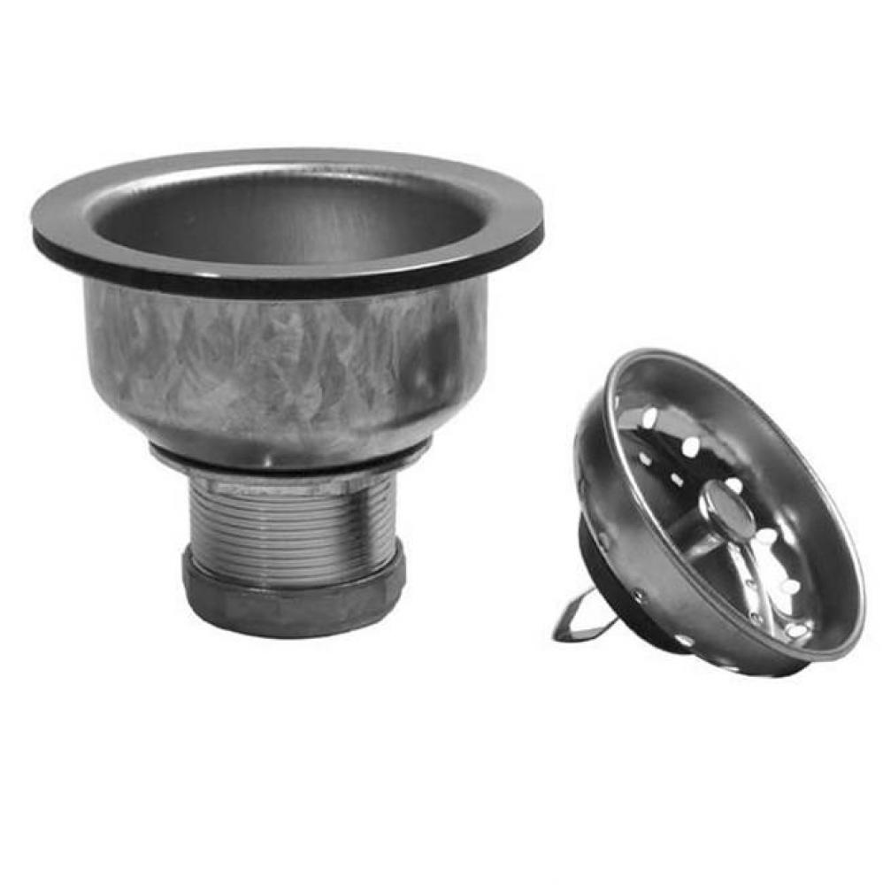 SS Deep Cup Strainer with SS Spring Post Basket with brass nuts