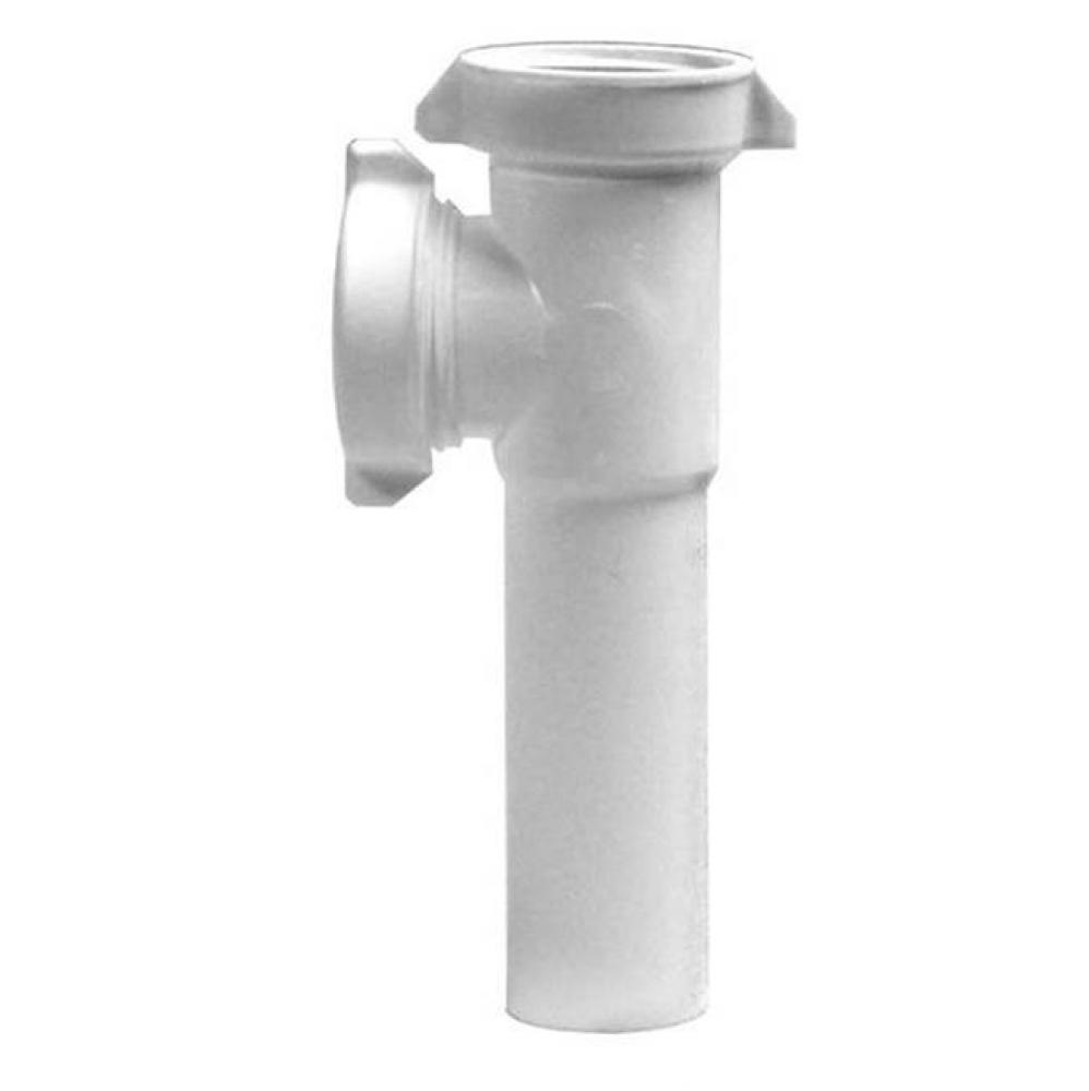 1-1/2'' End Outlet Tee with baffle Direct Connect White PP