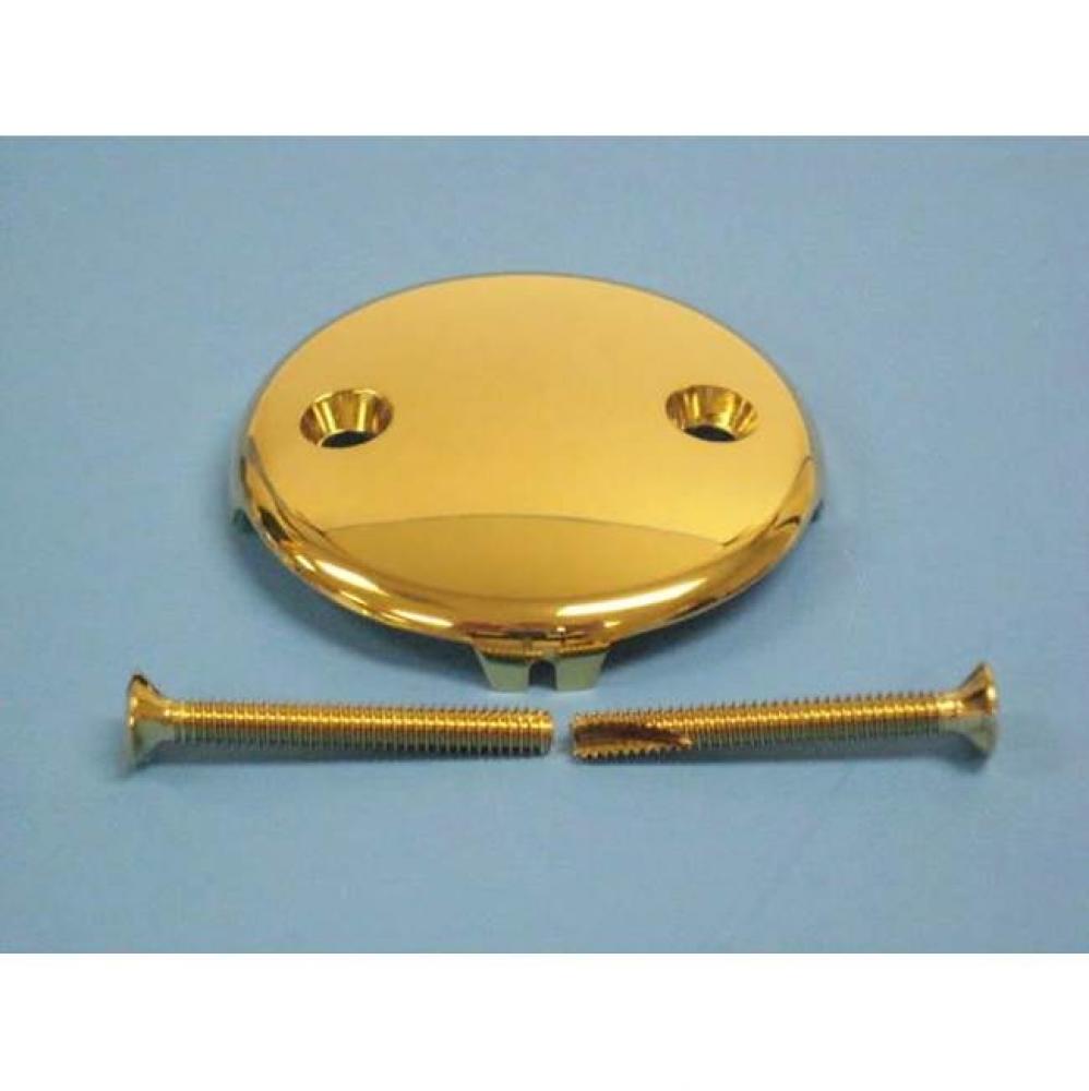 2 Hole Face Plate PVD Polished Brass with 2-1/4'' screws