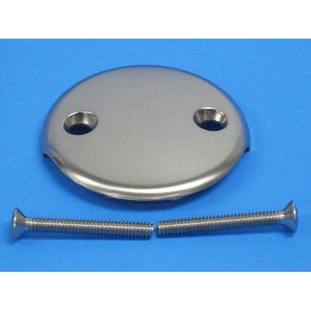 2 Hole Face Plate Brushed Nickel with 2-1/4'' screws
