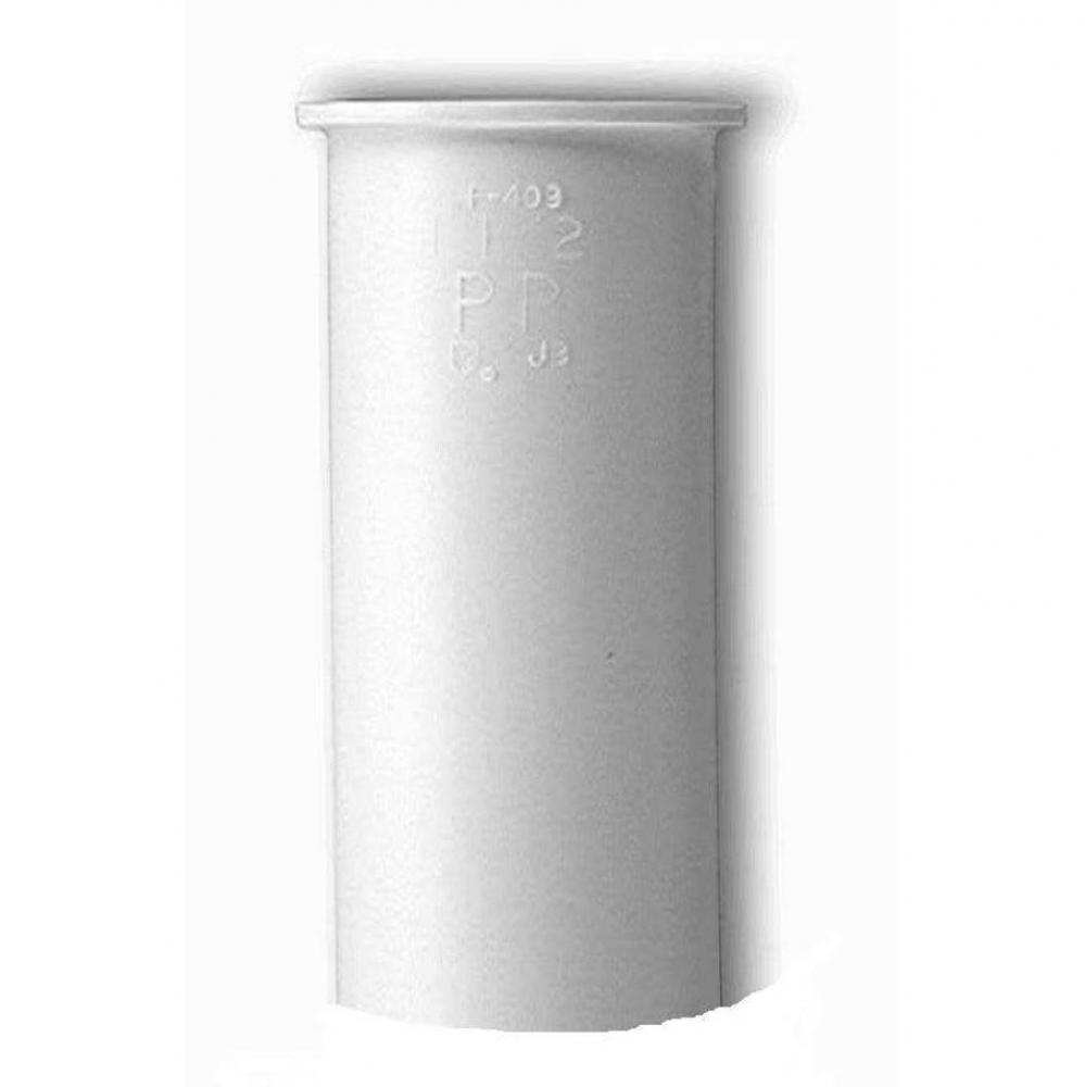 1-1/2'' x 4'' Flanged Tailpiece White PP