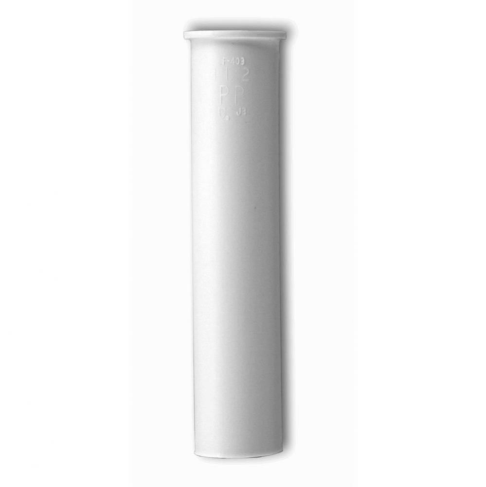 1-1/2'' x 10'' Flanged Tailpiece White PP