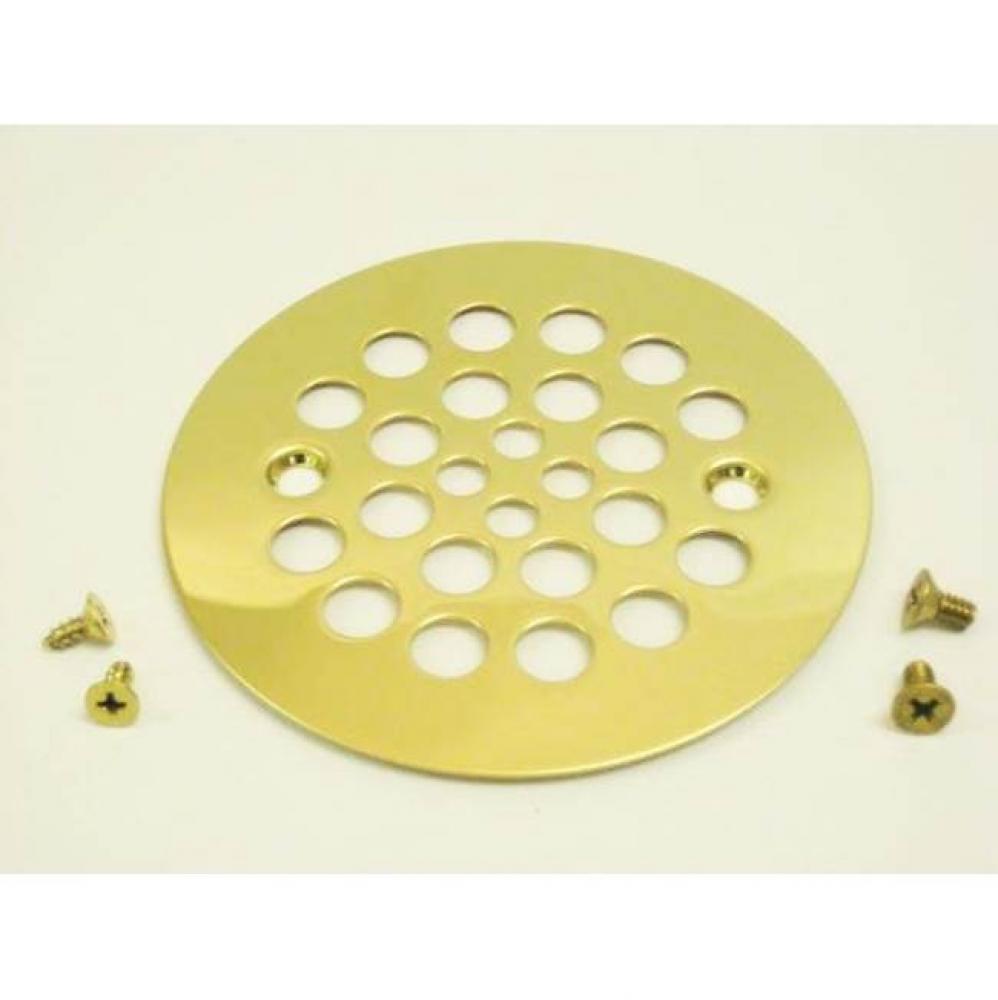 Shower Strainer 2 Screws 2-5/8'' Holes PVD Polished Brass