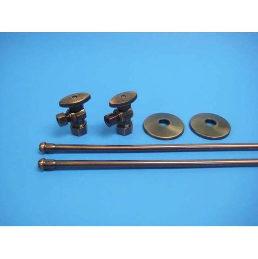 Lav Supply Kits with Angle Stops Tuscan Bronze, lead free