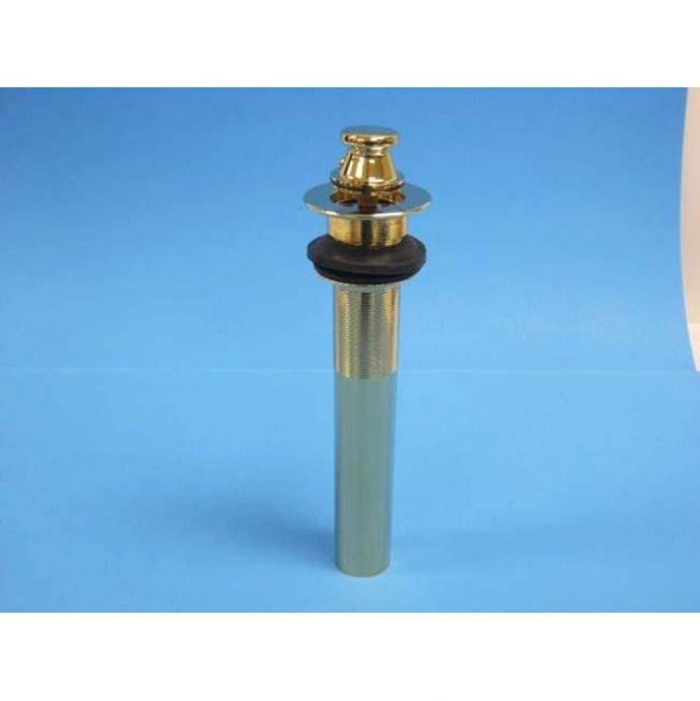 Lift & Turn Lav Drain without overflow holes PVD Polished Brass