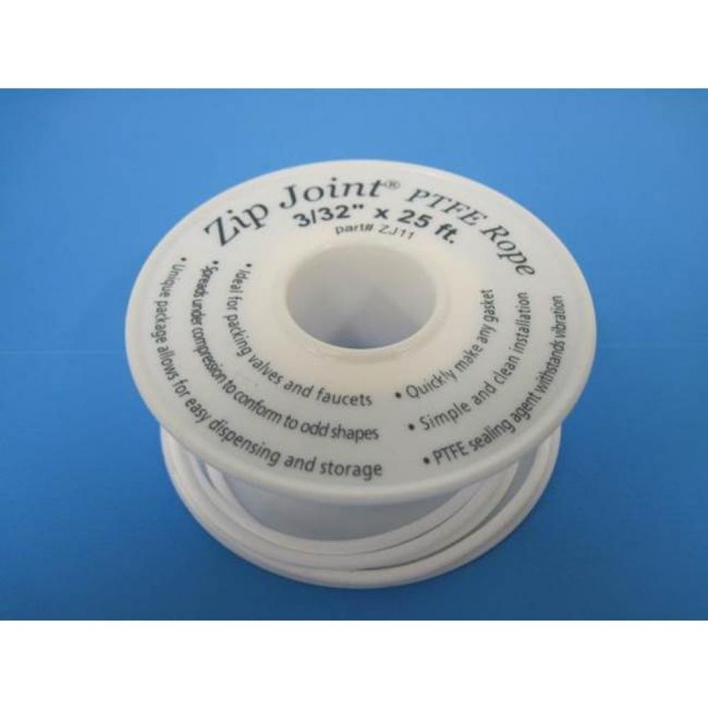 Zip Joint PTFE Rope 5/32''od x 25ft coils