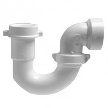 JB Products 806PVCBG - 1-1/2'' Sink Trap White PP with PVC Sch 40 Elbow, bagged