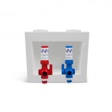 JB Products JBSFR5282 - Wash Mach Box Fire Rated with Arresters Red & Blue EP Valves F1960 PEX. unassembled