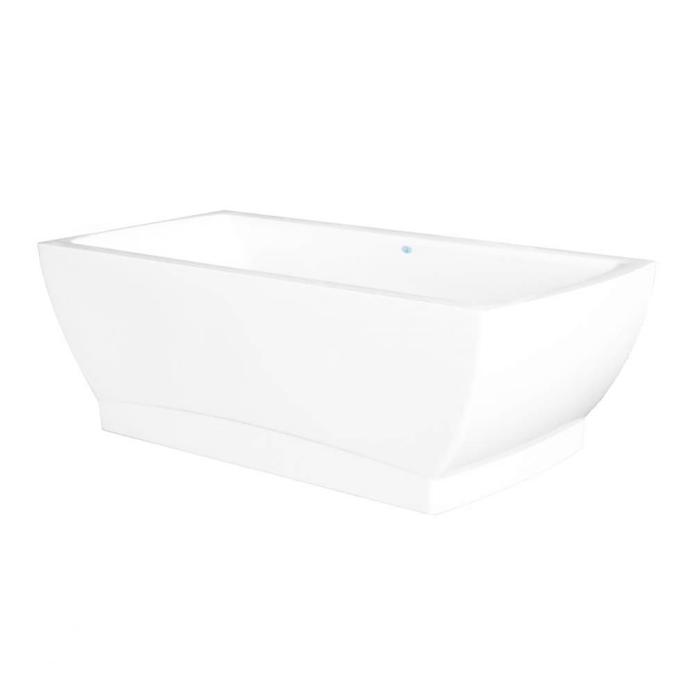 Equinox - 65X35 Wht Freestand Tub Center Drain W/Chrome