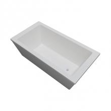 Jetta J810M-6385NJ-RW - Atlas - 2Pc 59X32 Wht Freestand Tub End Drain W/White