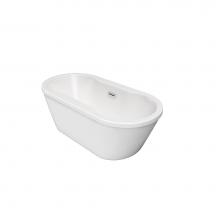 Jetta J815M-6385NJ-OW - Ophelia 2 Pc - 60X32 Wht Freestand Tub Center Drain W/White