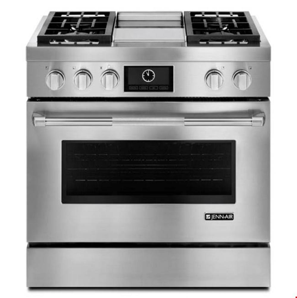 Pro-Style® Dual-Fuel Range with Griddle and MultiMode® Convection, 36''