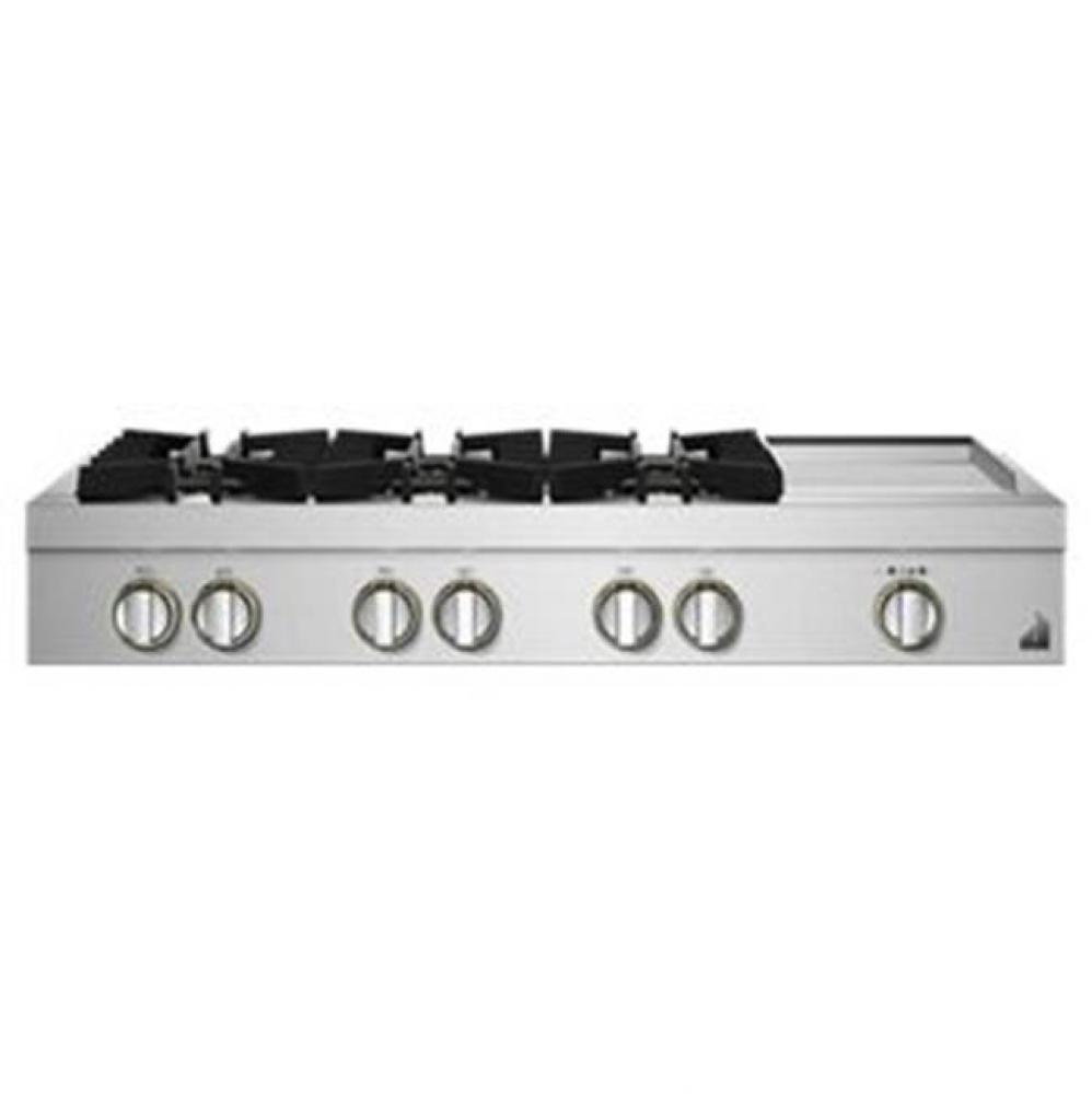 48'' Rangetop, Rise Style, Griddle, 3-20K, 2-15K, 5K-500 Simmer