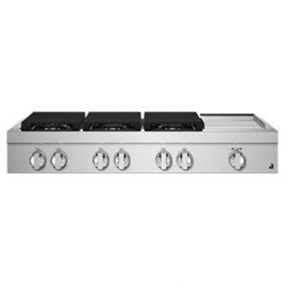 48'' Rangetop, Noir Style, Griddle, 3-20K, 2-15K, 5K-500 Simmer