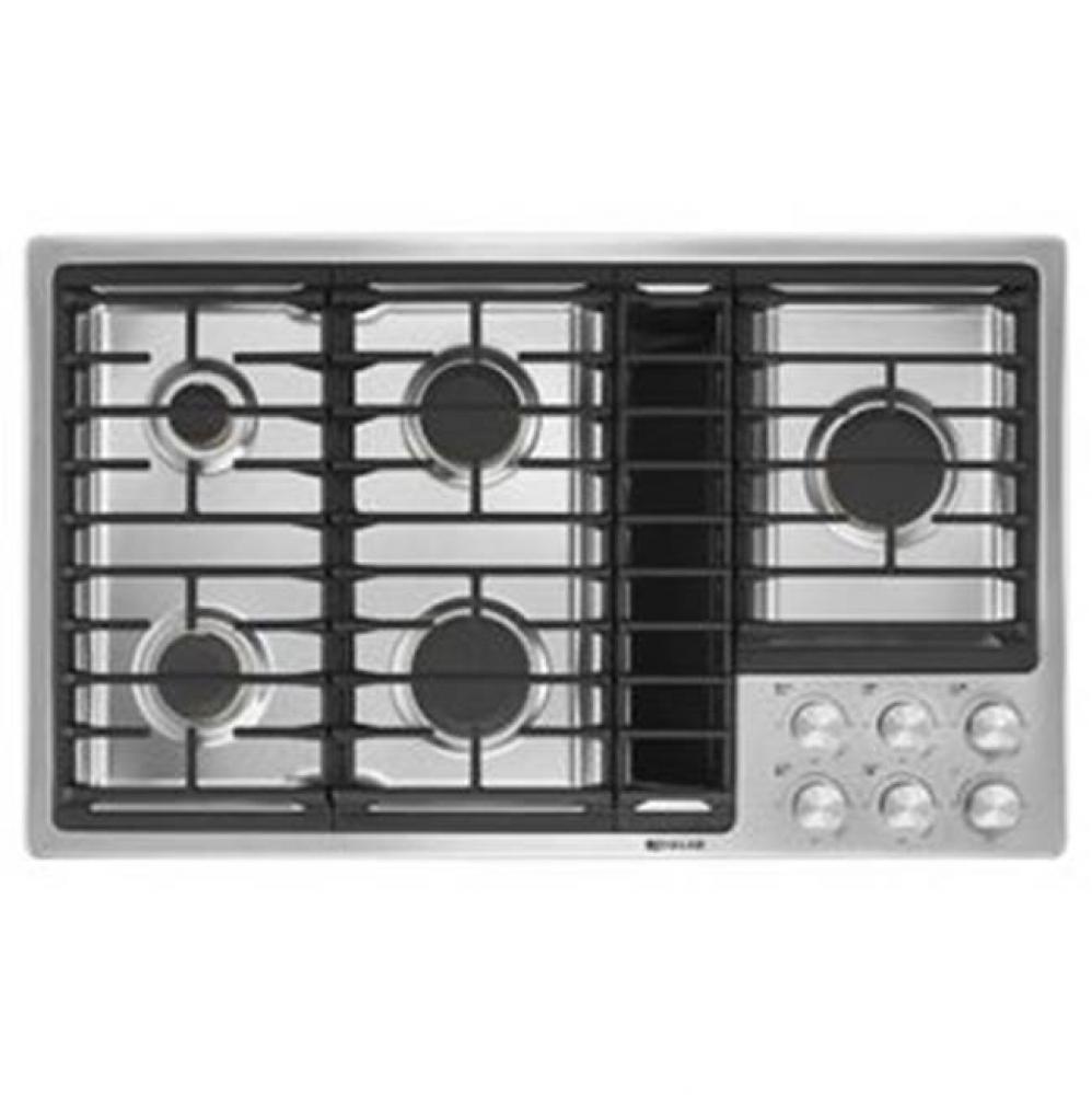 36'' Gas Downdraft Cktp, Brass Brnrs, Ss