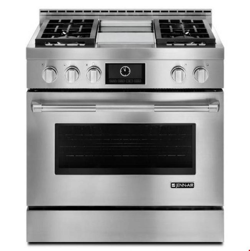 Pro-Style® Gas Range with Griddle and MultiMode® Convection, 36''